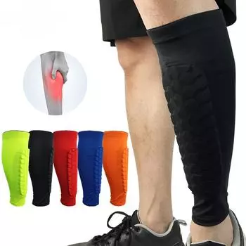 1 шт., сотовый щиток для голени, поддержка профессиональных спортивных футбольных щитов, футбольные леггинсы, щитки для ног, рукава, защитное снаряжение M