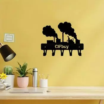 1 шт. Современная заводская вешалка для пальто, ключ, шнурок, настенная вешалка, кронштейн для хранения, вешалка для полотенец, вешалка для хранения, кованое железо чёрный