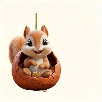 1 шт. Современное акриловое украшение для автомобиля в виде белки 1pc