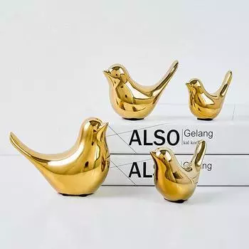 1 шт., современное простое позолоченное украшение в виде птицы, крыльцо, гостиная, телевизор, настольное украшение, поделки B