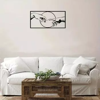 1 шт. Современный черный металлический настенный декор - минималистичный абстрактный подвесной декор для дома, спальни, ванной комнаты и офисных помещений светло-серый