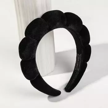 1 шт. Спа-повязка на голову для умывания, Нескользящая леопардовая губка, Повязка для макияжа и ухода за кожей, Повязка для волос для женщин и девушек, Пышная стеганая повязка на голову