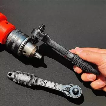 1 шт. Специальный патрон для электрической дрели, ключ-ключ, экономящий труд, 2-в-1, трещотка, быстрая разборка, трехкулачковый ключ, аксессуары для ручной дрели