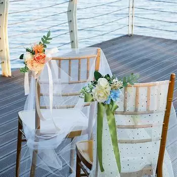 1 шт. спинка стула цветы банкетный стул украшение свадебная сцена макет декоративный букет цветов