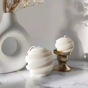 1 шт., спиральная скульптура, силиконовые формы, вращающаяся сфера, форма для свечи, сфера земли, ароматерапевтическая свеча