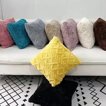 1 шт. сплошной жаккардовый наполнитель и геометрический узор наволочка для подушки Piliow с высоким качеством для дивана и кровати без вставки 30*50cm белый