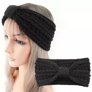 1 шт. спортивная повязка на голову с узлом для защиты ушей, аксессуары для волос ручной работы, вязаная повязка на голову