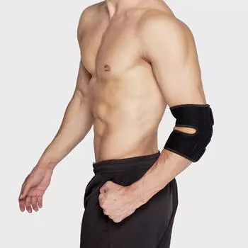 1 шт., спортивная повязка на локоть, дышащие налокотники, баскетбол, волейбол, тренажерный зал, регулируемые спортивные защитные нарукавники чёрный