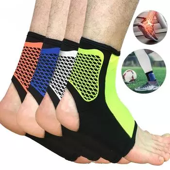 1 шт., спортивное защитное снаряжение, поддержка футбольной лодыжки, баскетбольный бандаж на лодыжку, нейлоновая компрессионная поддержка лодыжки, аксессуар для тренажерного зала и бадминтона S