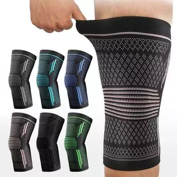 1 шт. спортивные наколенники для женщин и мужчин, защита колена для тренировок, езды на велосипеде, бега, пешего туризма, баскетбола, эластичные и дышащие компрессионные наколенники XL чёрный