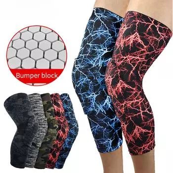 1 шт., спортивные наколенники/мягкие компрессионные наколенники, рукава для ног, бандаж для баскетбола, волейбола, футбола, всех контактных видов спорта M