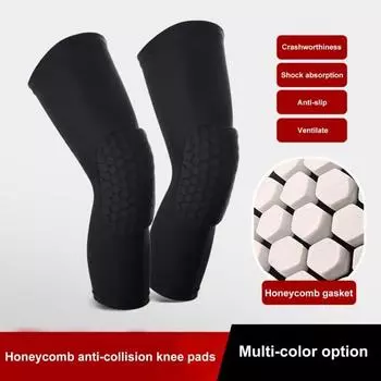 1 шт., спортивные наколенники, сотовая пена EVA для предотвращения столкновений, дышащая эластичная защита для велосипеда на открытом воздухе, компрессионный рукав, защита для коленей M чёрный