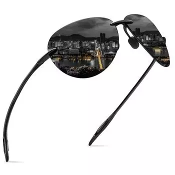 1 шт. Спортивные солнцезащитные очки для мужчин и женщин, алюминиевые Tr90, без оправы, зеркальные линзы, солнцезащитные очки для бега, рыбалки, гольфа, серфинга, вождения чёрный