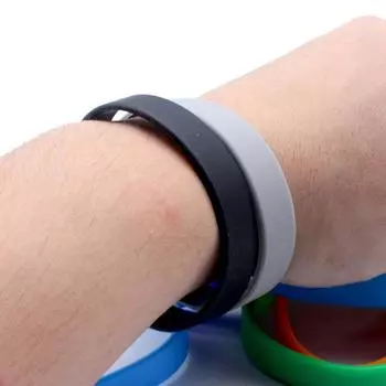 1 шт. спортивный браслет модный идентификационный браслет трендовый силикагель сплошной цвет кольцо на руку браслет