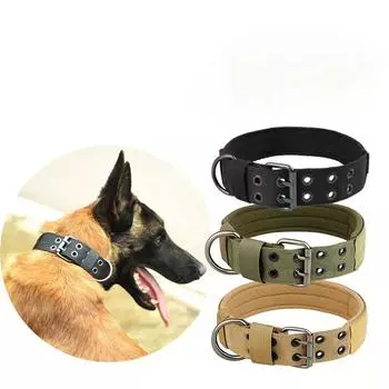 1 шт. средний нейлоновый ошейник для домашних животных, регулируемый и прочный, подходит для маленьких и средних собак, товары для животных чёрный