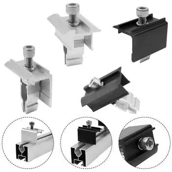 1 шт. средний зажим, черный, экономит время, серебристый, цинковый сплав Middle clip sliver
