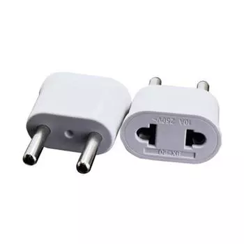 1 шт. США (США) В ЕС (Европа) Дорожный адаптер питания для конвертера в США, белая розетка для зарядного устройства белый