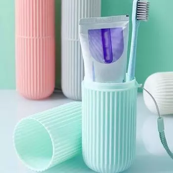1 шт., стакан для хранения, принадлежности для ванной комнаты, портативный органайзер, чехол для зубных щеток, кружка для ополаскивателя рта, держатель зубной пасты серый
