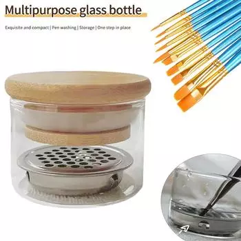 1 шт., стакан для мытья кистей для ногтей, очиститель воды, простые художественные инструменты для очистки слоев ногтей, сетчатый стаканчик O3B0 transparent-one size