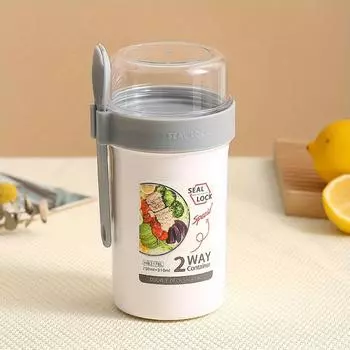 1 шт. стакан для свежего салата - шейкер для еды Keep Fit - не содержит бисфенол-А - можно использовать в микроволновой печи - идеально подходит для кемпинга на открытом воздухе! 230-560ml синий