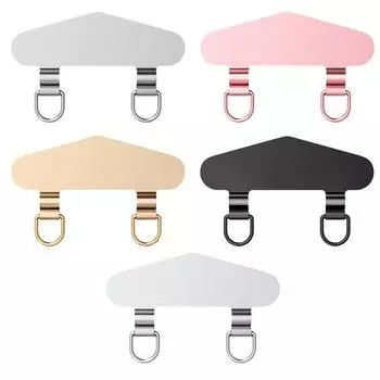 1 шт. Стальной зажим для шнурка для мобильного телефона, двойная фиксированная прокладка, металлическая безопасность, подвесное ухо-разъем M7J8 black-1pcs