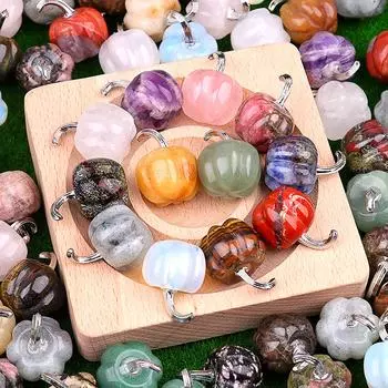 1 шт., статуэтка из натурального камня, тыквы, украшение, домашний декор, мелкая мебель, ювелирные изделия, аксессуары для рукоделия 16x20mm