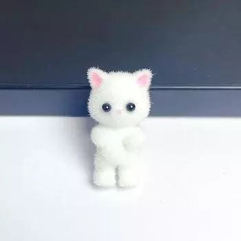 1 шт., стекающиеся животные, мультяшные кошки, форма, смоляные куклы, бусины, кулон, сделай сам, ювелирные изделия, серьги, брелок для одежды, кулон, аксессуары белый