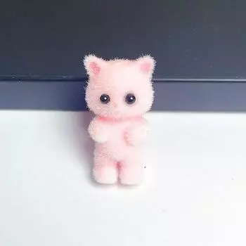 1 шт., стекающиеся животные, мультяшные кошки, форма, смоляные куклы, бусины, кулон, сделай сам, ювелирные изделия, серьги, брелок для одежды, кулон, аксессуары розовый