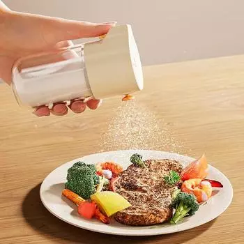 1 шт. Стеклянная бутылка для количественного контроля соли, бытовая кухонная банка для приправ, коробка для хранения приправ