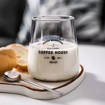 1 шт. стеклянная чашка для льда, кофе, чая, прозрачная стеклянная чашка для завтрака, молока, сока, большая пивная кружка, стакан для воды, стаканы, посуда для напитков 401-500ml