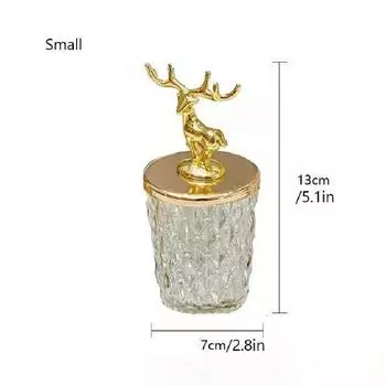 1 шт. Стеклянная герметичная банка для хранения с банкой Прозрачная хрустальная стеклянная банка для конфет Многоцелевая многоразовая банка для консервирования чайных орехов и кофейных зерен Small