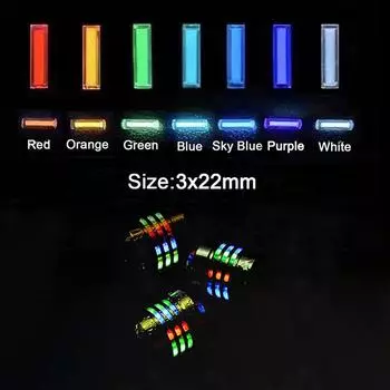 1 шт., стеклянная светящаяся трубка, гироскоп, Edc, светящийся стержень, уличная сигнальная лампа 3*22 зелёный