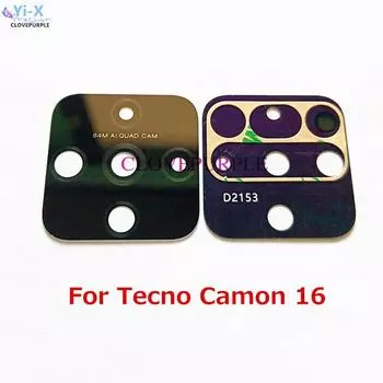 1 шт. стеклянный объектив задней камеры с клейкой наклейкой для Tecno Camon 16, запасные части