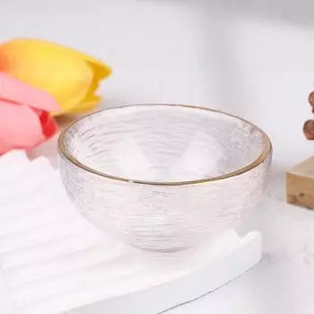 1 шт. стеклянный прозрачный стакан с золотой оправой для пудры, жидкого средства для ногтей, держатель для ручек, инструменты для ногтей, стакан для мытья ручек 1 PCS