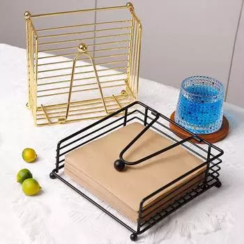 1 шт. стеллаж для хранения, настольный, железный, художественный, кофейный, органайзер, KTV, однотонный, держатель для салфеток для отеля, ресторана, украшения для дома
