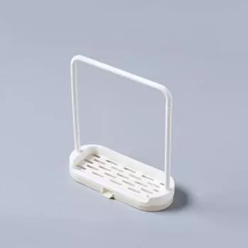 1 шт. стеллаж для хранения, стоячий держатель для губки, держатель для полотенец, 2 в 1, многофункциональные кухонные аксессуары серый