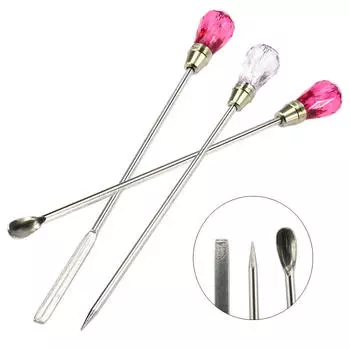 1 шт., стержень для перемешивания ногтей, инструмент для смешивания ногтей, УФ-лак, гель для ногтей, инструменты для нанесения точек, горный хрусталь, игла, инструменты для дизайна ногтей style 1