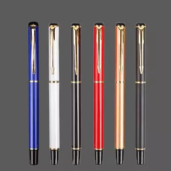 1 шт. стержень из нержавеющей стали, вращающаяся металлическая шариковая ручка, канцелярские принадлежности, шариковая ручка с подписью белый