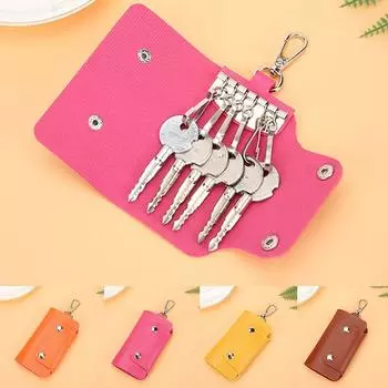 1 шт. стильный чехол-кошелек-кошелек дверной брелок-держатель кожаный органайзер повседневная женская мода красный