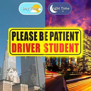 1 шт. Стильный магнитный знак безопасности, аксессуары, графическая сотовая светоотражающая наклейка, студент, пожалуйста, водитель, эмблема пациента Ca M5T3