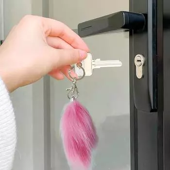 1 шт. стильный милый пушистый мягкий легкий брелок из искусственного меха лисы с кисточками для сумки-подвески