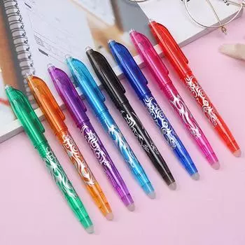 1 шт., стираемая гелевая ручка, 0,5 мм, красочная ручка для письма для детей, студенческие канцелярские принадлежности, школьные принадлежности синий