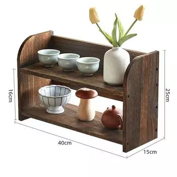 1 шт. стойка для дисплея из цельного дерева в китайском стиле настольная полка чайный сервиз