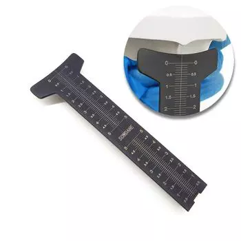 1 шт. Стоматологическая линейка для измерения губ из нержавеющей стали, стоматологические лабораторные инструменты, папилломер, линейка, измеритель сосочков 1 piece