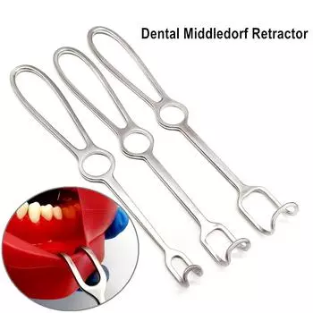 1 шт., стоматологический ретрактор Миддлдорфа, стоматологический хирургический ретрактор из нержавеющей стали, ретрактор для щеки 1 piece Large