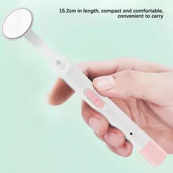 1 шт. стоматологическое светодиодное зеркало для полости рта портативное многоразовое стоматологическое средство для проверки полости рта с защитой от запотевания, яркое средство для ухода за зубами, гигиена, чистый инструмент розовый