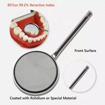 1 шт. Стоматологическое зеркало для передней поверхности полости рта, автоклавируемый отражатель, 85% или 99,2% ультрачеткость с родиевым или специальным покрытием 1 pc head 85 PCT A