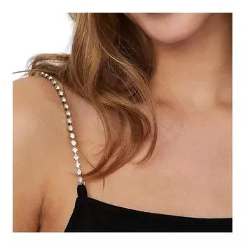 1 шт. Страз плечевой ремень Серебристый страз Цепочка на плечо для бюстгальтера Ювелирное изделие Регулируемый ремешок для нижнего белья для фестиваля, рейва, свадебного платья A