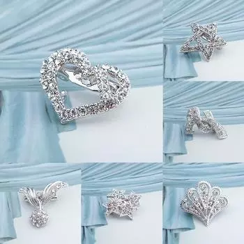 1 шт. Стразы ювелирные изделия брошь булавка брошь женский подарок кристалл простые модные винтажные аксессуары свадьба своими руками элегантный