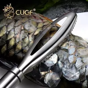 1 шт., строгальный станок из нержавеющей стали 304 для очистки рыбьей чешуи, артефакт для рыбьей чешуи, строгальный нож для уничтожения рыбы и удаления чешуи, инструмент